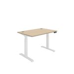 Dm Sit/Stand Desk 1200X800 Oak/Wht