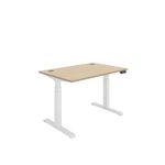 Dm Sit/Stand Desk 1200X800 Oak/Wht