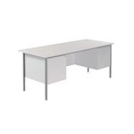 Modara Desk 2/3Drw Fxd Ped 1800 Wht
