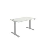 Dm Sit/Stand Desk 1400X800 Wht/Slv