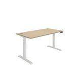 Dm Sit/Stand Desk 1600X800 Oak/Wht