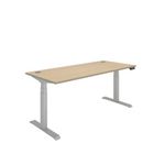 Dm Sit/Stand Desk 1800X800 Oak/Slv