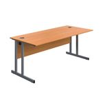Modara Tu Rect Desk 1800Mm Bch/Slv