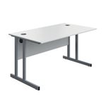 Modara Tu Rect Desk 1400Mm Wht/Slv