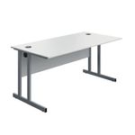 Modara Tu Rect Desk 1600Mm Wht/Slv