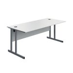 Modara Tu Rect Desk 1800Mm Wht/Slv