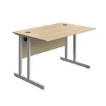 Modara Tu Rect Desk 1200Mm Oak/Wht