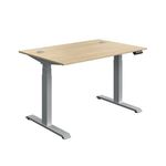 Modara Dm Sit/Stand Dsk 1200 Oak/Slv