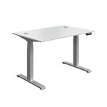 Modara Dm Sit/Stand Dsk 1200 Wht/Slv