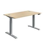 Modara Dm Sit/Stand Dsk 1400 Oak/Slv