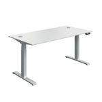 Modara Dm Sit/Stand Dsk 1600 Wht/Slv