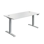 Modara Dm Sit/Stand Dsk 1600 Wht/Slv