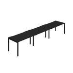 Jemini 3 Person Bench Desk Black X3