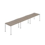 Jemini 3P Bench Desk Grey Oak/Wht X3