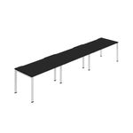 3 Person Bench Desk 1400 Blk/Wht X3