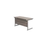 Jemini Rect Desk 1200 G/Oak/Silver