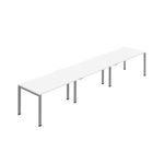 3P Bench Desk 1600Mm White/Silver X3