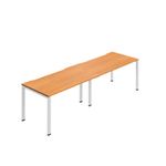 2 Person Bench Desk 1200 Bch/Wht X2