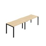 2P Bench Desk 1200 Nova Oak/Blk X2