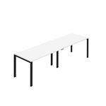 2P Bench Desk 1200Mm White/Black X2