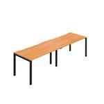 2 Person Bench Desk 1600 Bch/Blk X2