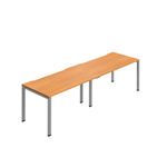 2 Person Bench Desk 1600 Bch/Slv X2