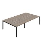 4 Per Back-Back Bench Desk Goak/Blk
