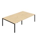 4 Per Back-Back Bench Desk Noak/Blk