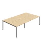 4 Per Back-Back Bench Desk Noak/Slv