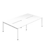 4 Per Back-Back Bench Desk Wht/Wht