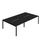 4 Per Back-Back Bench Desk Blk/Blk