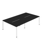 4 Per Back-Back Bench Desk Blk/Wht