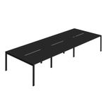 6 Per Back-Back Bench Desk Blk/Blk