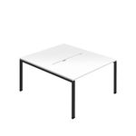 2 Per Back-Back Bench Desk Wht/Blk