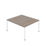 2 Per Back-Back Bench Desk Goak/Wht
