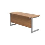 Jemini Single Rect Desk 1600 N/Oak