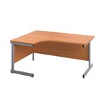 First Radial Lh Desk 1600 Bch/Slv