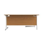First Radial Lh Desk 1600 Noak/Wht
