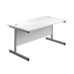 First Rect Desk 1400 White/Silver
