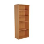 First 4 Shelf Wooden Bookcase Beech