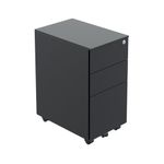 Jemini Slimline Pedestal Steel Black