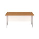 Jemini Rect Panel End Desk N/Oak/Wht