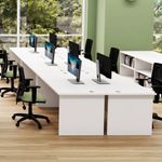 Jemini Rect Panel End Desk N/Oak/Wht