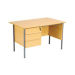 Modara Desk 3Drw Fxd Ped 1200Mm Oak