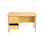 Modara Desk 3Drw Fxd Ped 1200Mm Oak