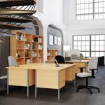 Modara Desk 3Drw Fxd Ped 1200Mm Oak
