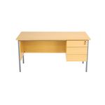 Modara Desk 3Drw Fxd Ped 1500Mm Oak
