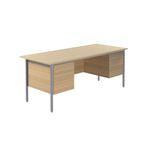 Modara Desk 2/3Drw Fxd Ped 1800 Oak