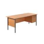 Modara Desk 3Drw Fxd Ped 1800Mm Bch