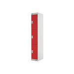 Three Compartment Locker 300 Red